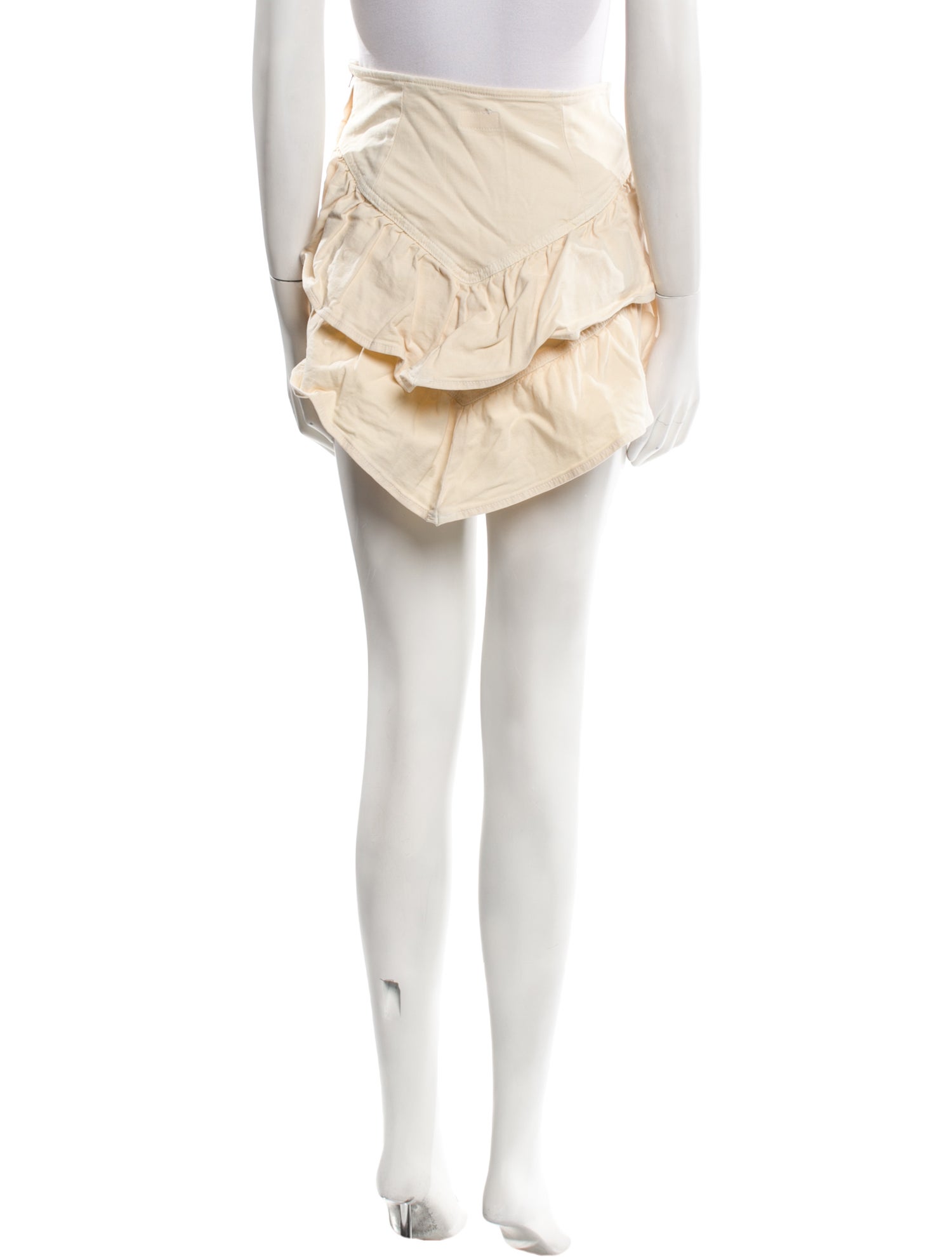 Mother Ruffle Embellishment Mini Skirt